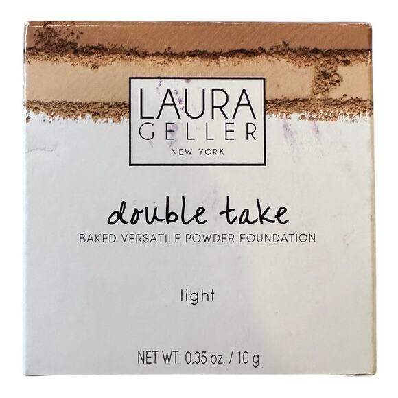 Laura Geller Baked Double Take Baked Full Coverage Powder Foundation Light Matte - Picture 1 of 10